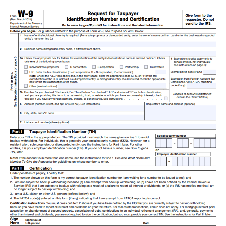 W-9 Form