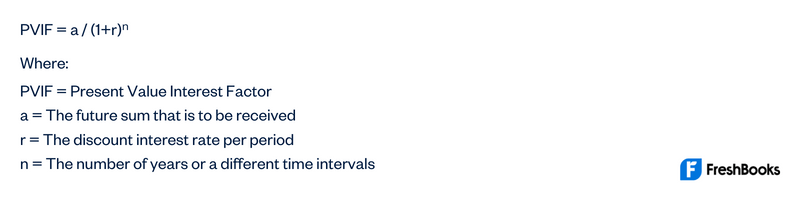 Present Value Interest Factor Formula