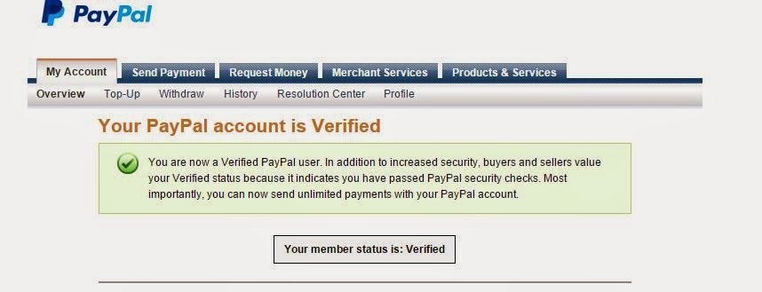 Paypal Business Account Verification