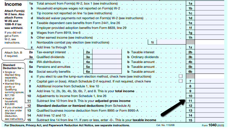 AGI on Form 1040